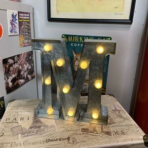 Lighted Letter M